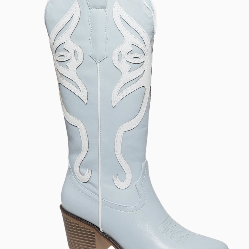 🌸 Pierre Dumas Pastel Western Boots — Blue— Women’s - Picture 3 of 4
